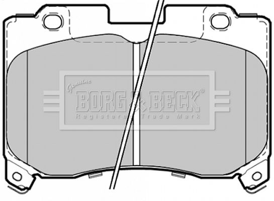 BORG & BECK Комплект тормозных колодок, дисковый тормоз BBP1354